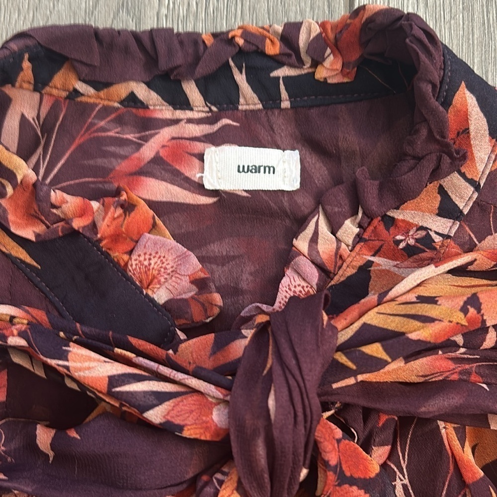WARM NY - Sheer Floral Women's Top - Estimating Size M - Picture 2 of 5